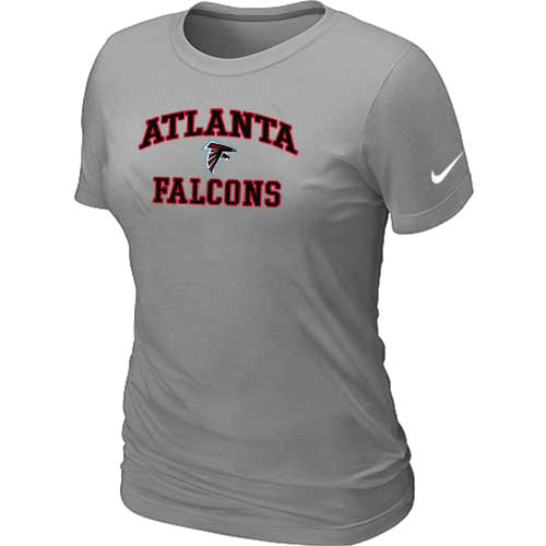 Nike Atlanta Falcons Women's Heart & Soul NFL T-Shirt - Light Grey